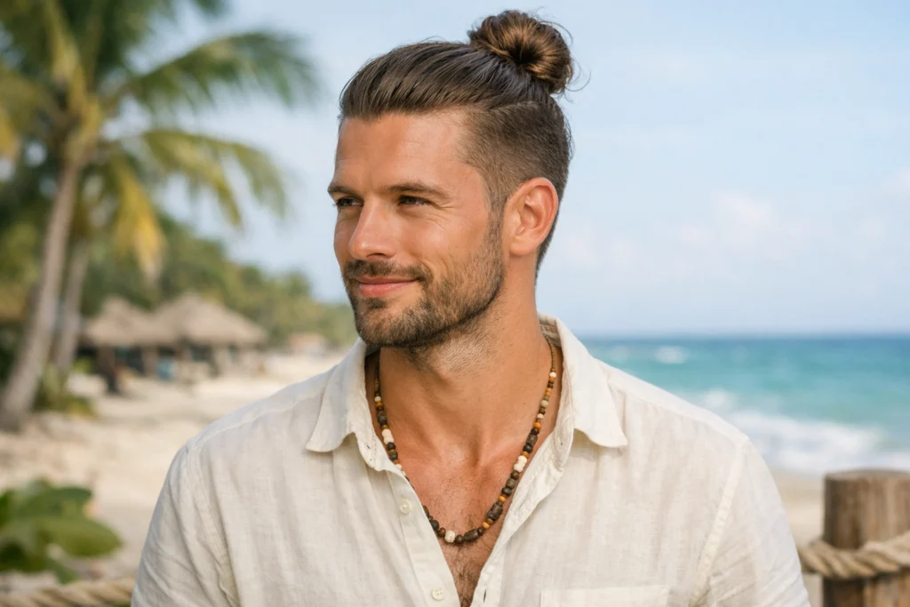 The Man Bun with Tapered Sides