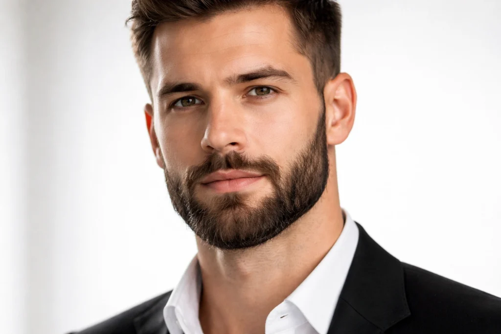 The Medium Beard With Clean Neckline