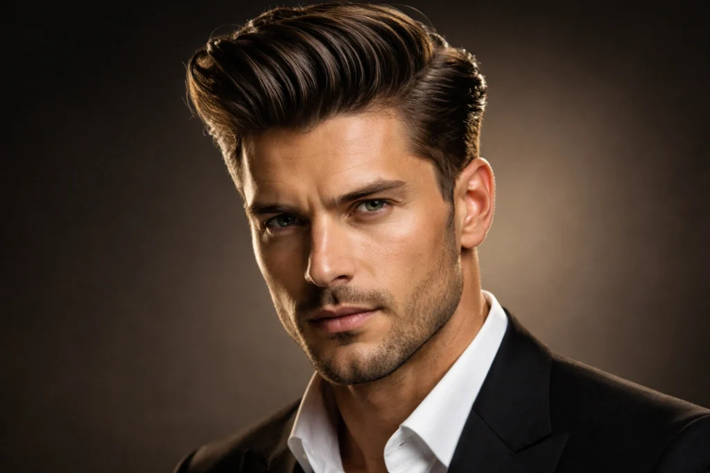 The Pompadour Side Part
