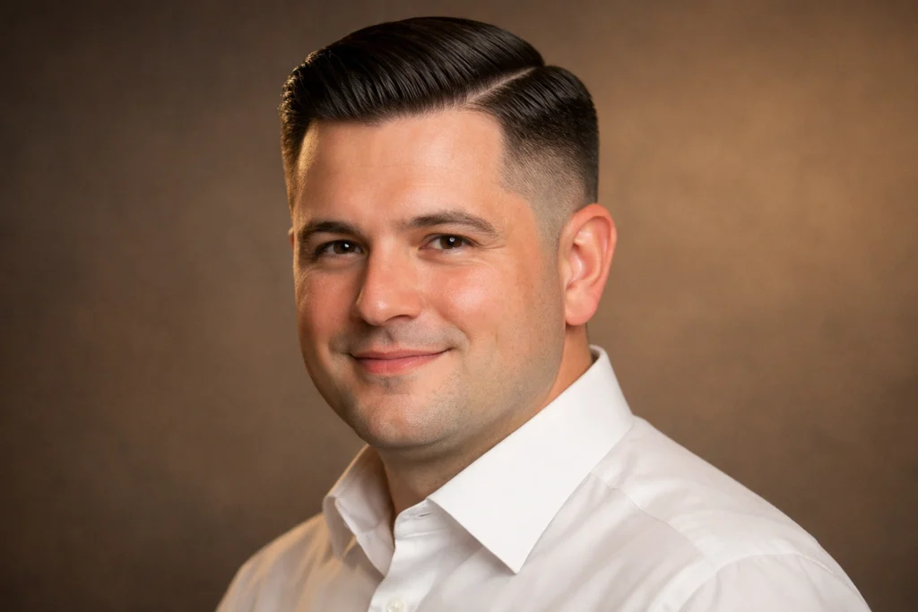 The Side Part Taper Fade