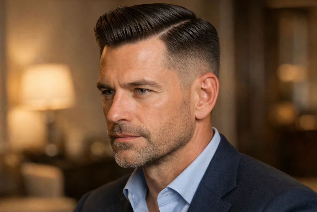 The Side Part With Fade