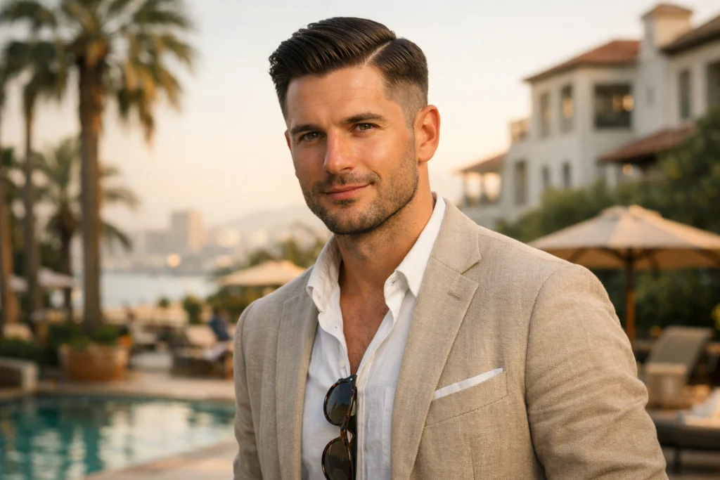 The Side Part with Low Fade