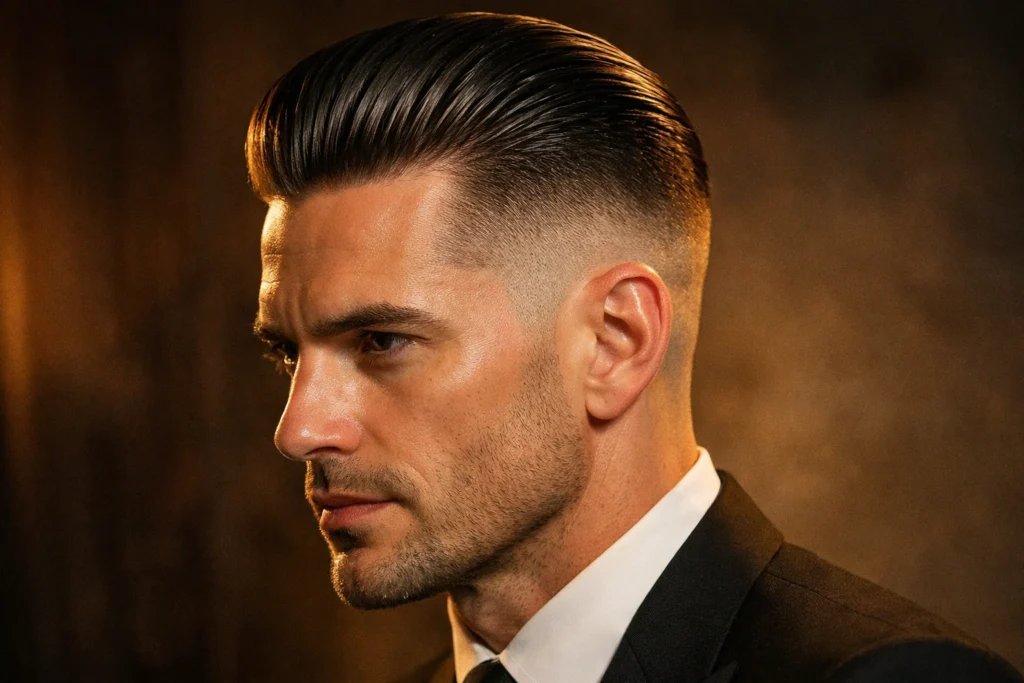 The Slicked Back Skin Fade Undercut