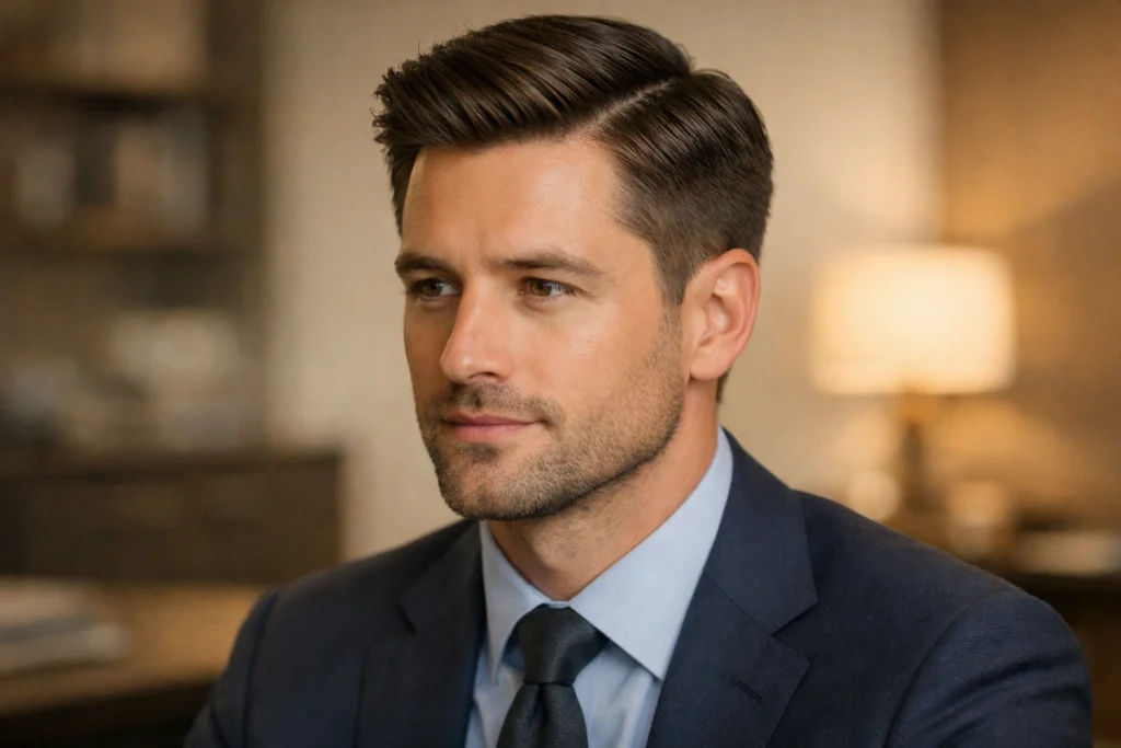 The Soft Taper with Side Part