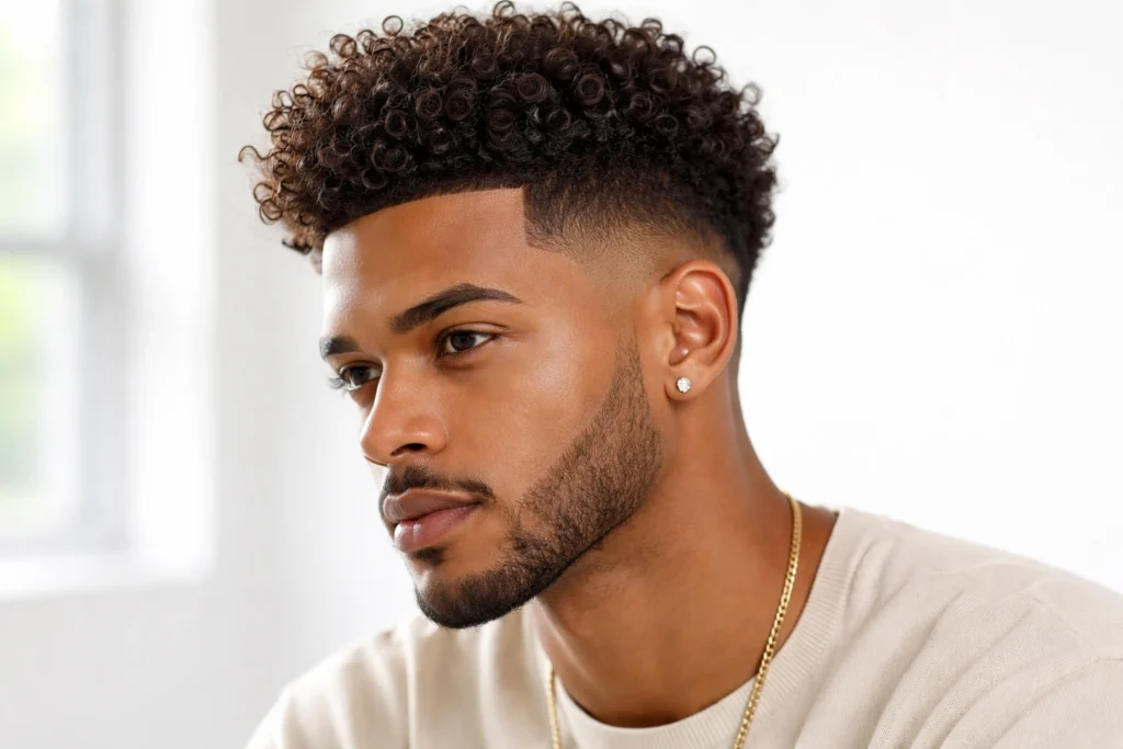 The Taper Fade with Curly Hair