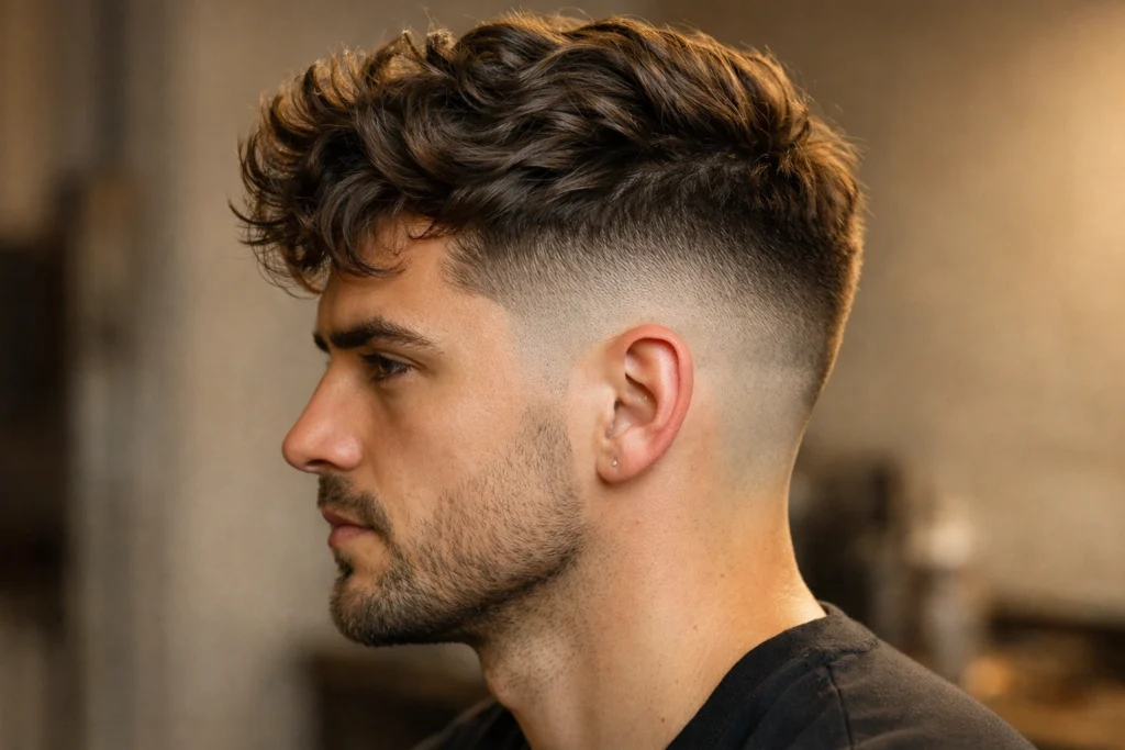 The Wavy Hair Skin Fade Undercut