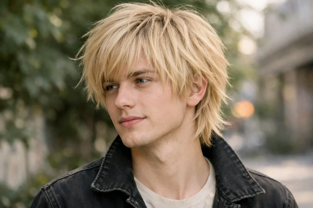 Vanilla Blonde Modern Shag with Layers