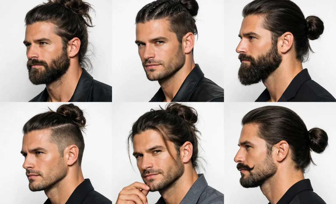 20 Stunning Beard and Man Bun Style Ideas