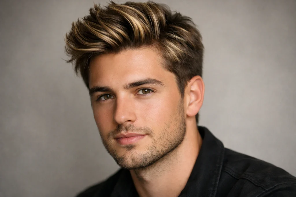 Blonde Highlights and Honey Tones on Brown Hair