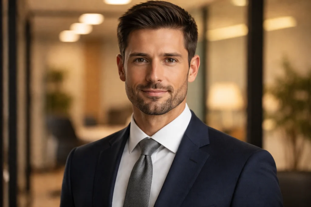 Corporate Stubble With a Clean Neckline