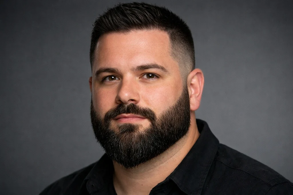 Full Beard with Strategic Shaping