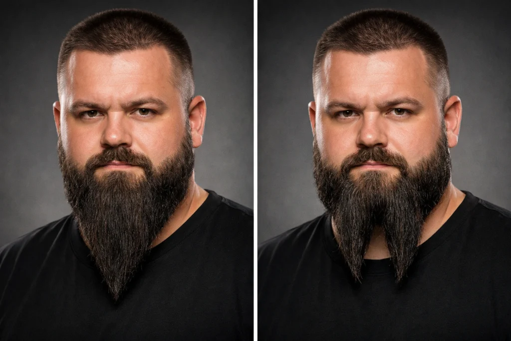Long Beard Styles for Round Face