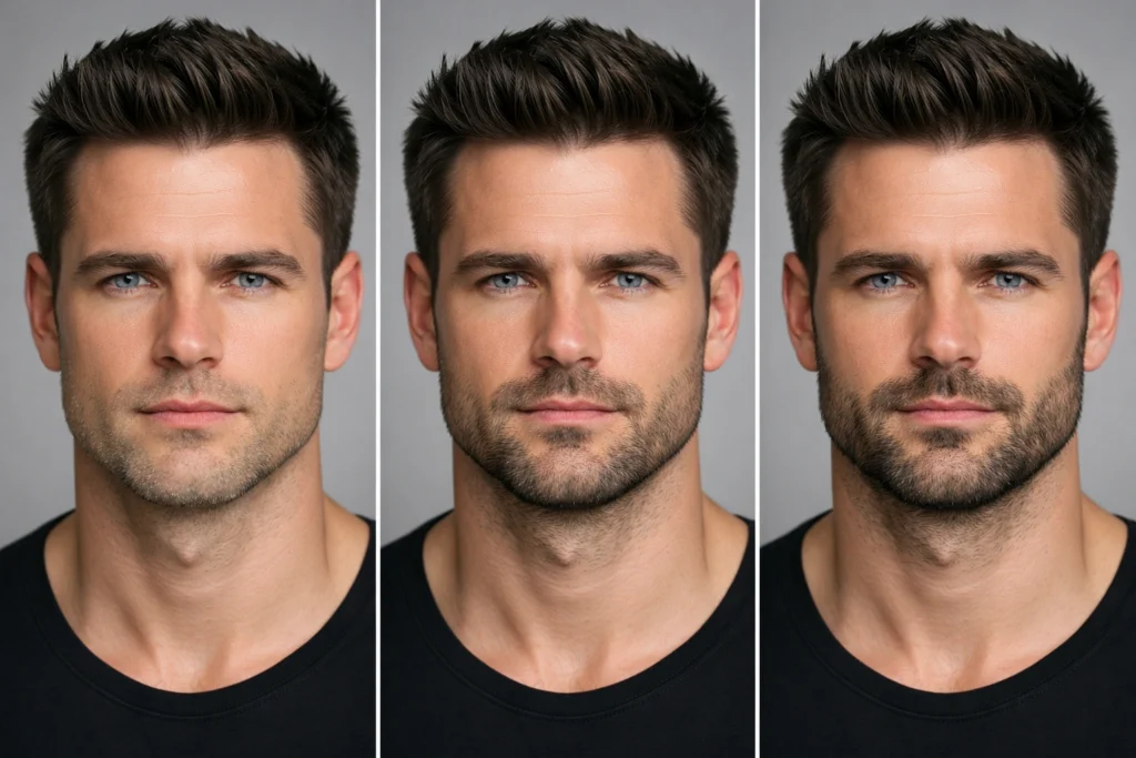 Stubble Beard Styles for Square Face