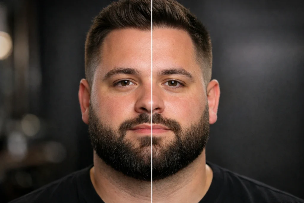 Tapered Beard and Faded Beard
