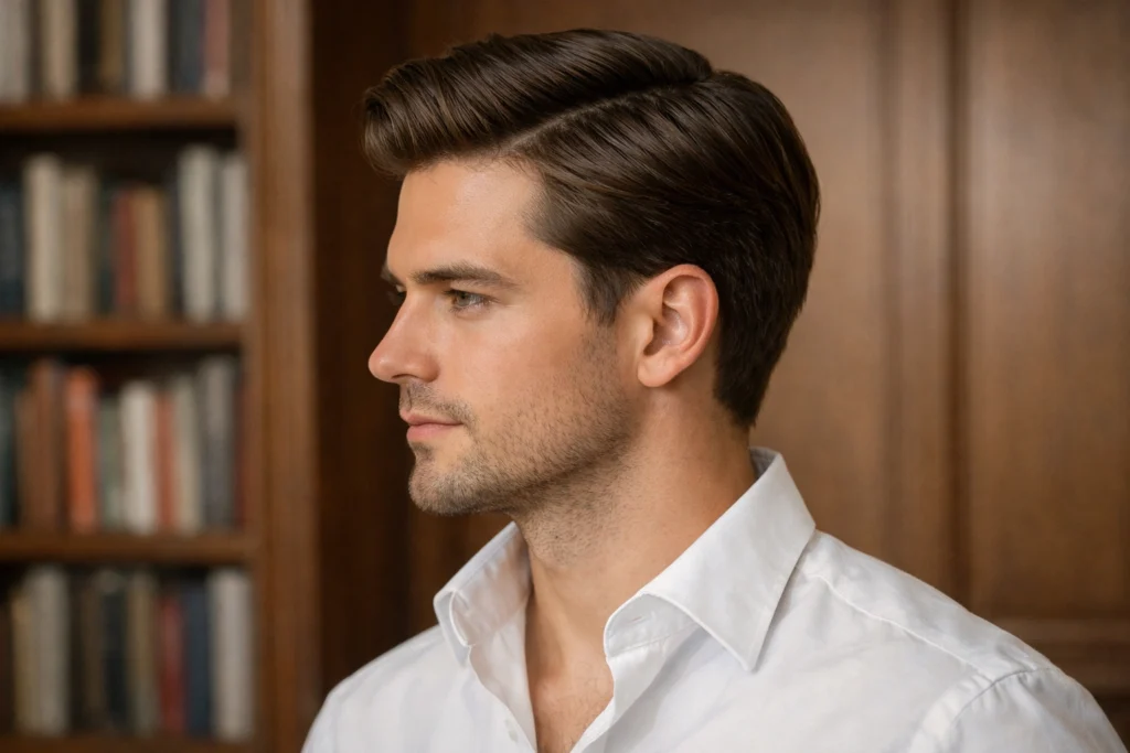 The Classic Flow with Side Part