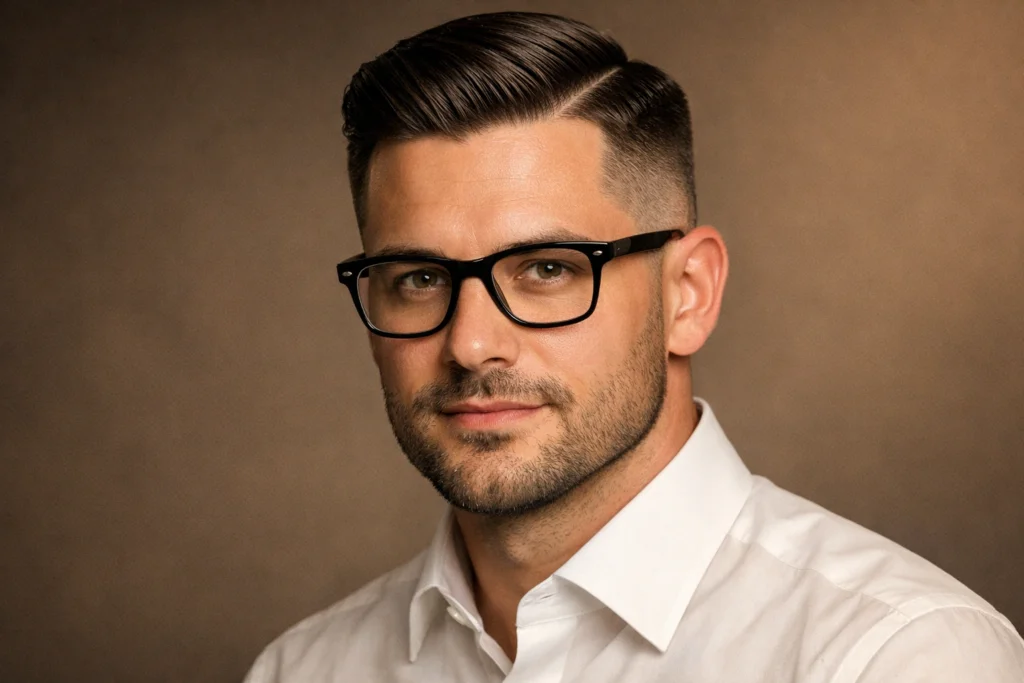 The Classic Side Part with Skin Fade