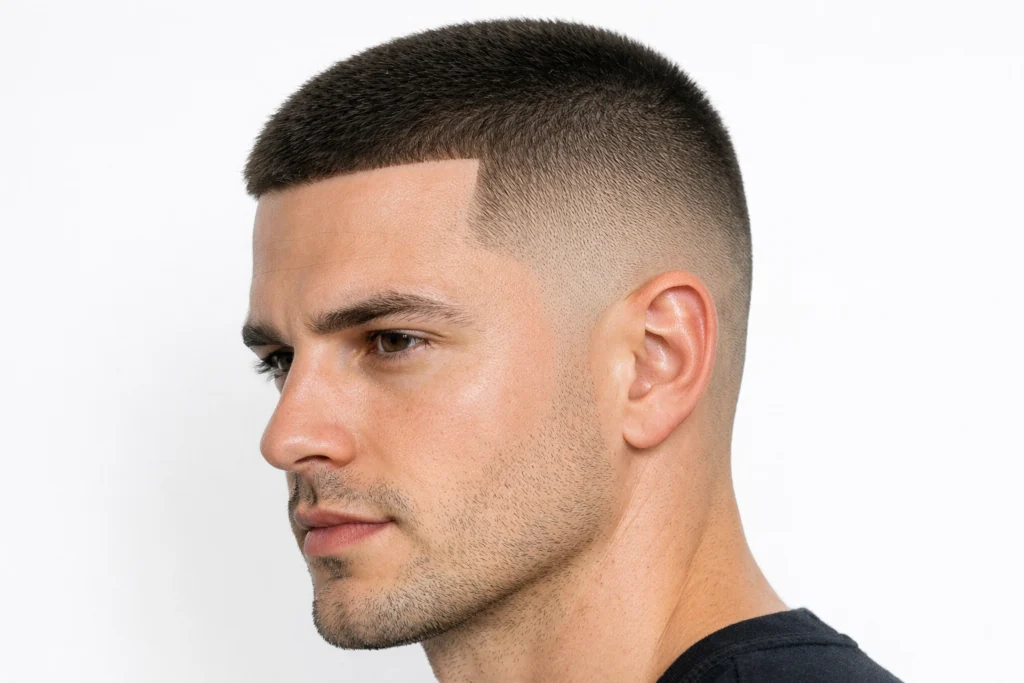 The Crew Cut with Clean Lines