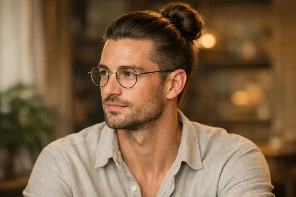 The Man Bun with Short Sides