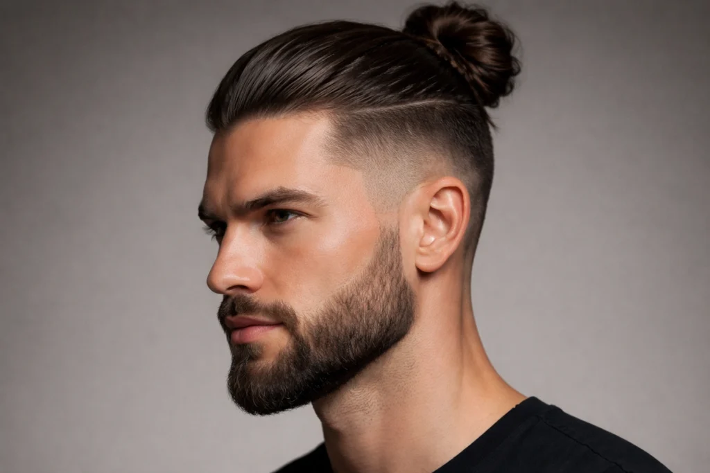 The Man Bun with a Faded Beard