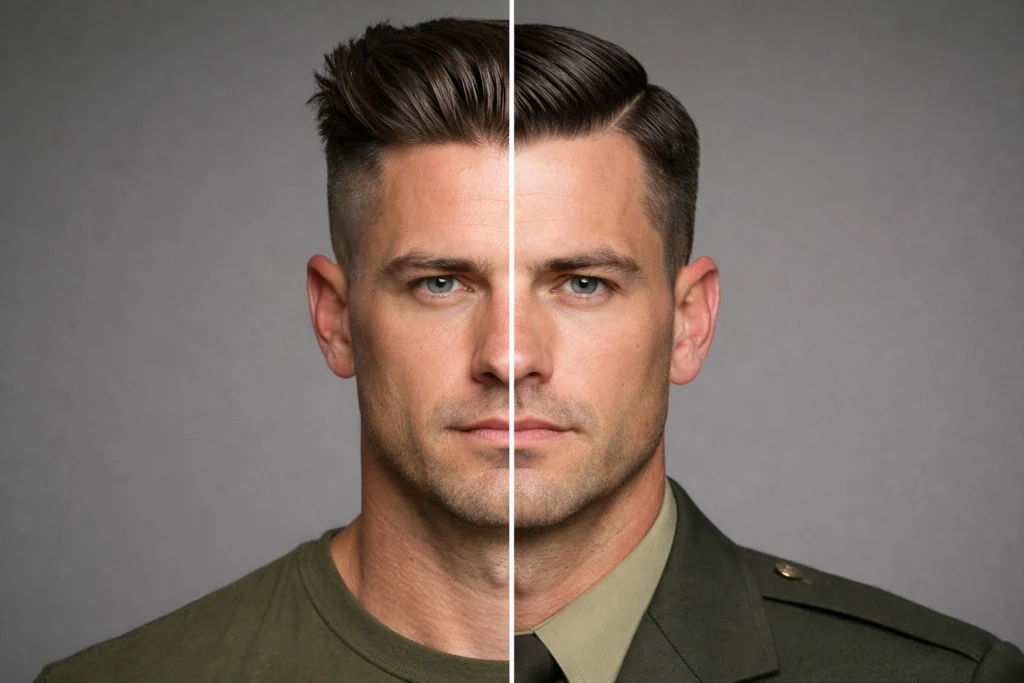 The Military Undercut and Comb Over