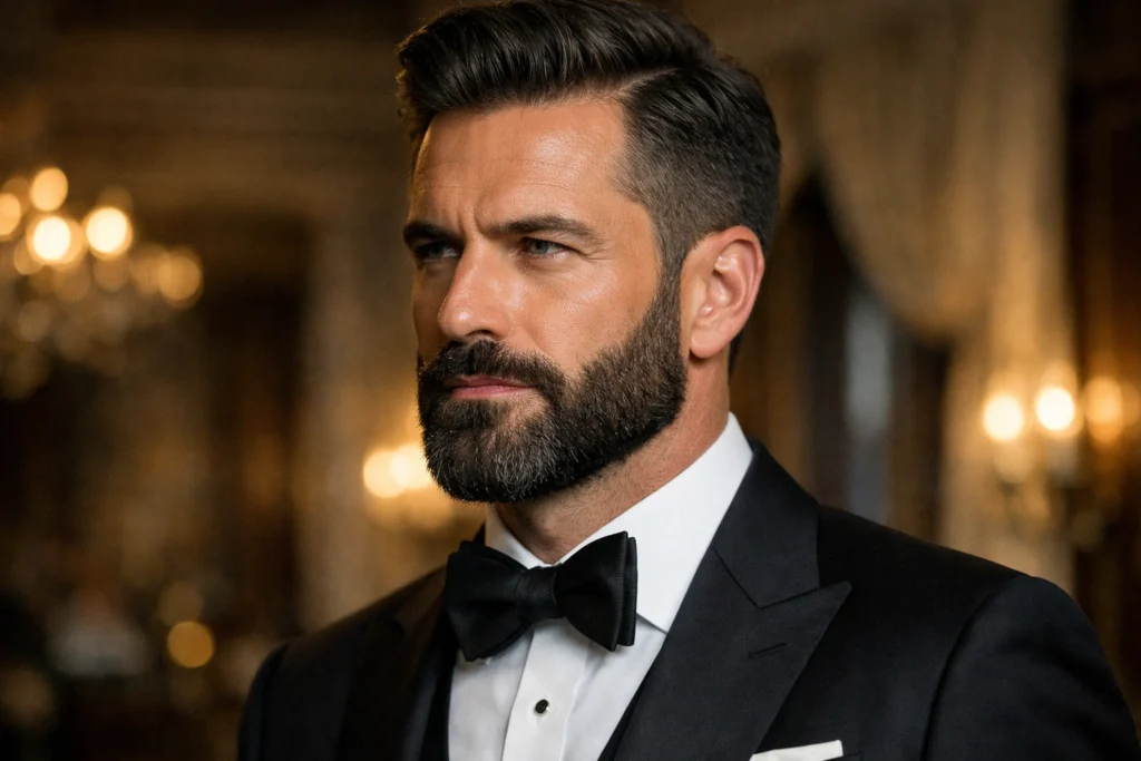 The Short Full Beard With Sculpted Cheeks