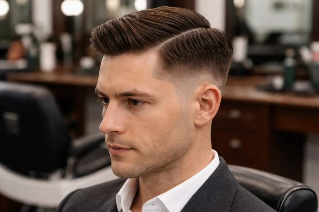 The Side Part with Taper Fade