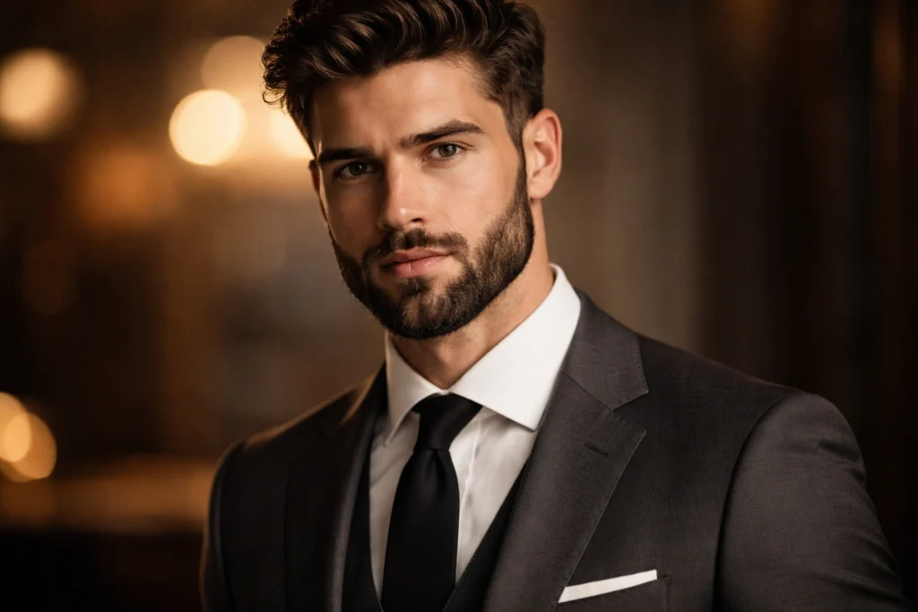 The Tapered Full Beard With Jawline Fade